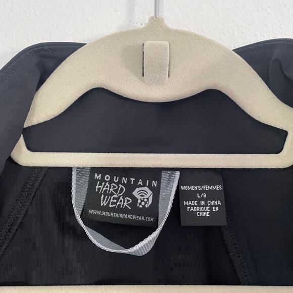 EUC‎ Mountain Hardwear Chocklite Jacket Black Hiking Vented Pockets Wmns Large - Picture 7 of 12